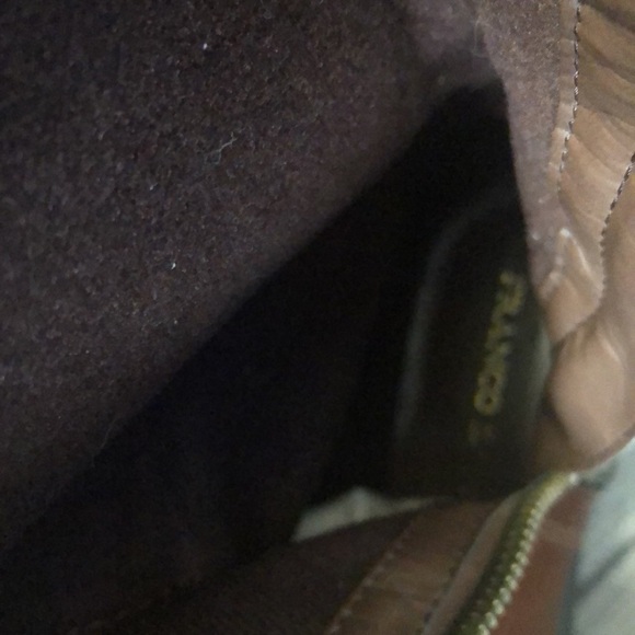 Franco Sarto Patina heeled cognac brown leather upper boots with side zipper - Picture 8 of 13